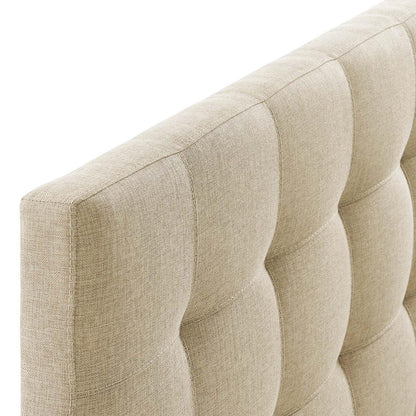 headboards | CasaFoyer  Lily King Upholstered Linen Fabric Tufted Headboard | Elegant Design | Durable Construction | Lightweight | Beige | casafoyer.myshopify.com