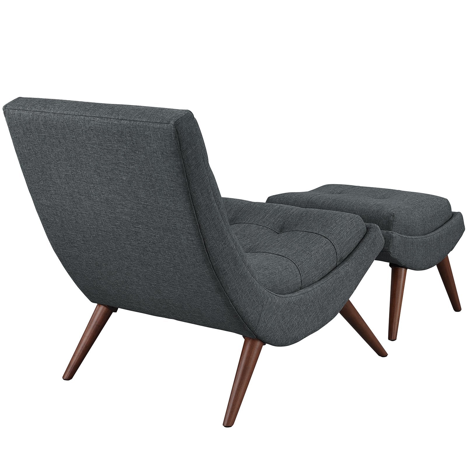 home office desk chairs | CasaFoyer Ramp Lounge Chair Set | Effortless Relaxation | Plush Fabric Upholstery | Cherry Stained Wood Legs | Ideal for Leisurely Moments | casafoyer.myshopify.com