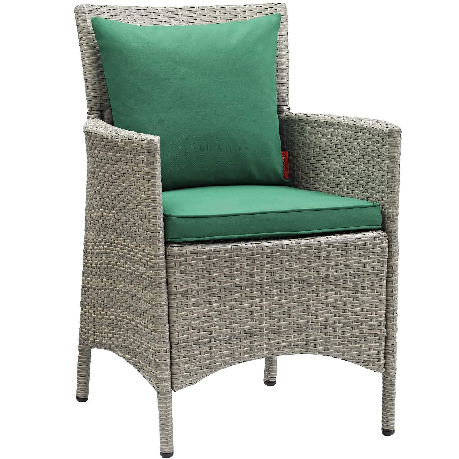 patio bistro sets | CasaFoyer Conduit Outdoor Patio Dining Arm Chair Set of 4 | Transitional Style | Durable Aluminum Frames | UV-Resistant Wicker Rattan | Comfortable Cushions | casafoyer.myshopify.com