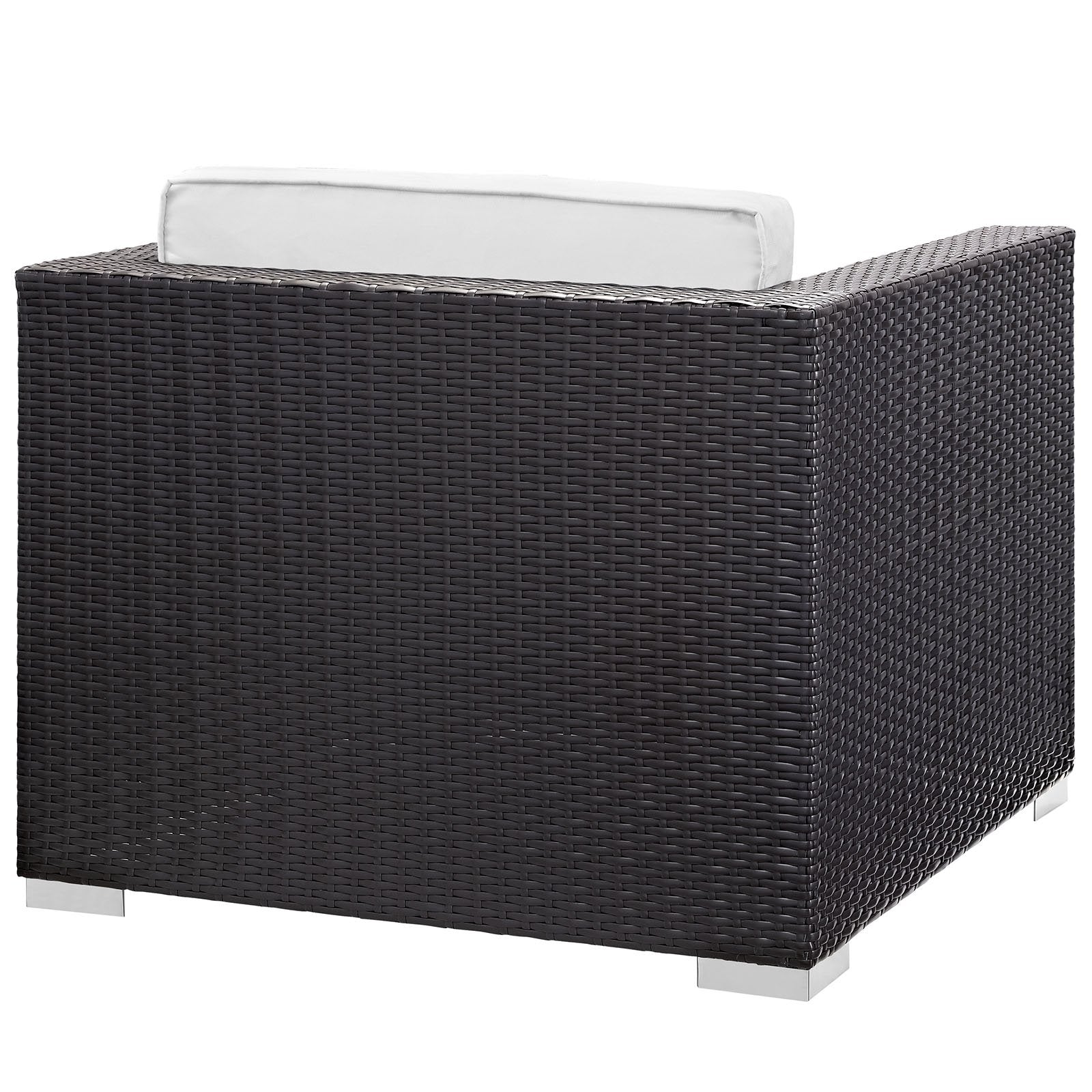 Patio Furniture Sets | Convene Outdoor Sectional Set | Rattan Weave | Aluminum Frame | All-Weather Cushions | Patio Sofa, Armchair, Ottoman, Side Table | casafoyer.myshopify.com
