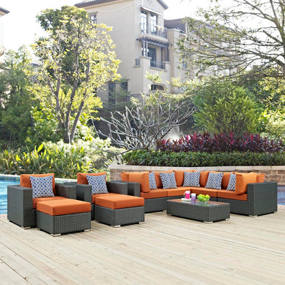 kitchen and dining room sets | CasaFoyer Sojourn Outdoor Patio Furniture Set | 10 Piece Sunbrella Sectional | Coffee Table, Chairs, Corners, Ottomans | casafoyer.myshopify.com