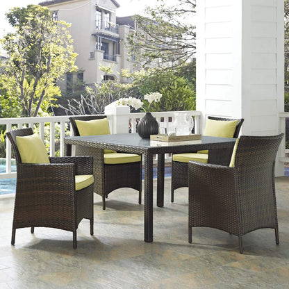 kitchen and dining room sets | CasaFoyer Conduit Outdoor Patio Dining Collection | Aluminum Frame | UV-Resistant Wicker Rattan | Weatherproof | 5-Piece Set | casafoyer.myshopify.com