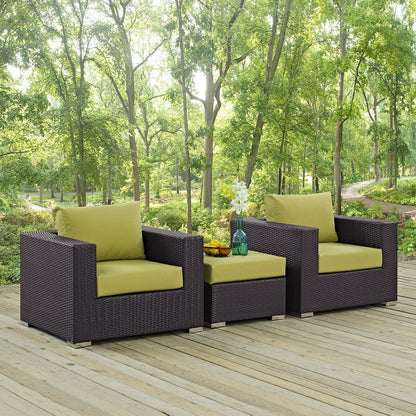 kitchen and dining room sets | CasaFoyer Convene Outdoor Sectional Set | Durable Rattan & Aluminum Frame | Weather-Resistant Cushions | Includes Ottoman & Armchairs | casafoyer.myshopify.com