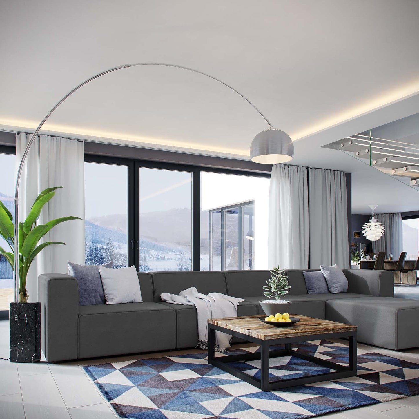 kitchen and dining room sets | CasaFoyer Mingle 5-Piece Modular Sectional Sofa Set | Ultimate Comfort | Spacious Design | Gray Upholstered Fabric | Adjustable | Ideal for Modern Decors | casafoyer.myshopify.com