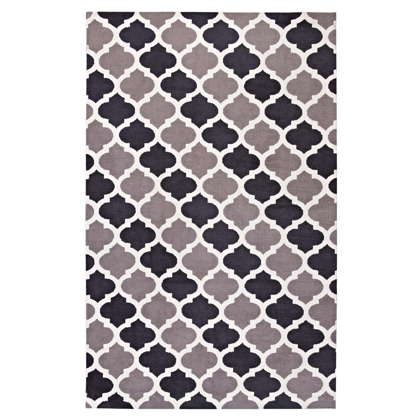 Carpet & Rugs | CasaFoyer Lida Moroccan Trellis Area Rug | Elegant Quatrefoil Pattern | Soft Polyester Microfiber | Durable Jute Bottom | Stain-Resistant | Easy to Clean | 8x10 Size | casafoyer.myshopify.com