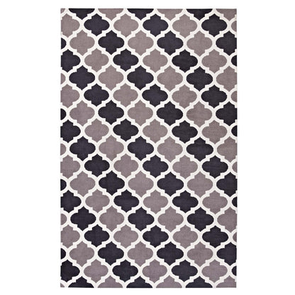 Carpet & Rugs | CasaFoyer Lida Moroccan Trellis Area Rug | Elegant Quatrefoil Pattern | Soft Polyester Microfiber | Durable Jute Bottom | Stain-Resistant | Easy to Clean | 8x10 Size | casafoyer.myshopify.com