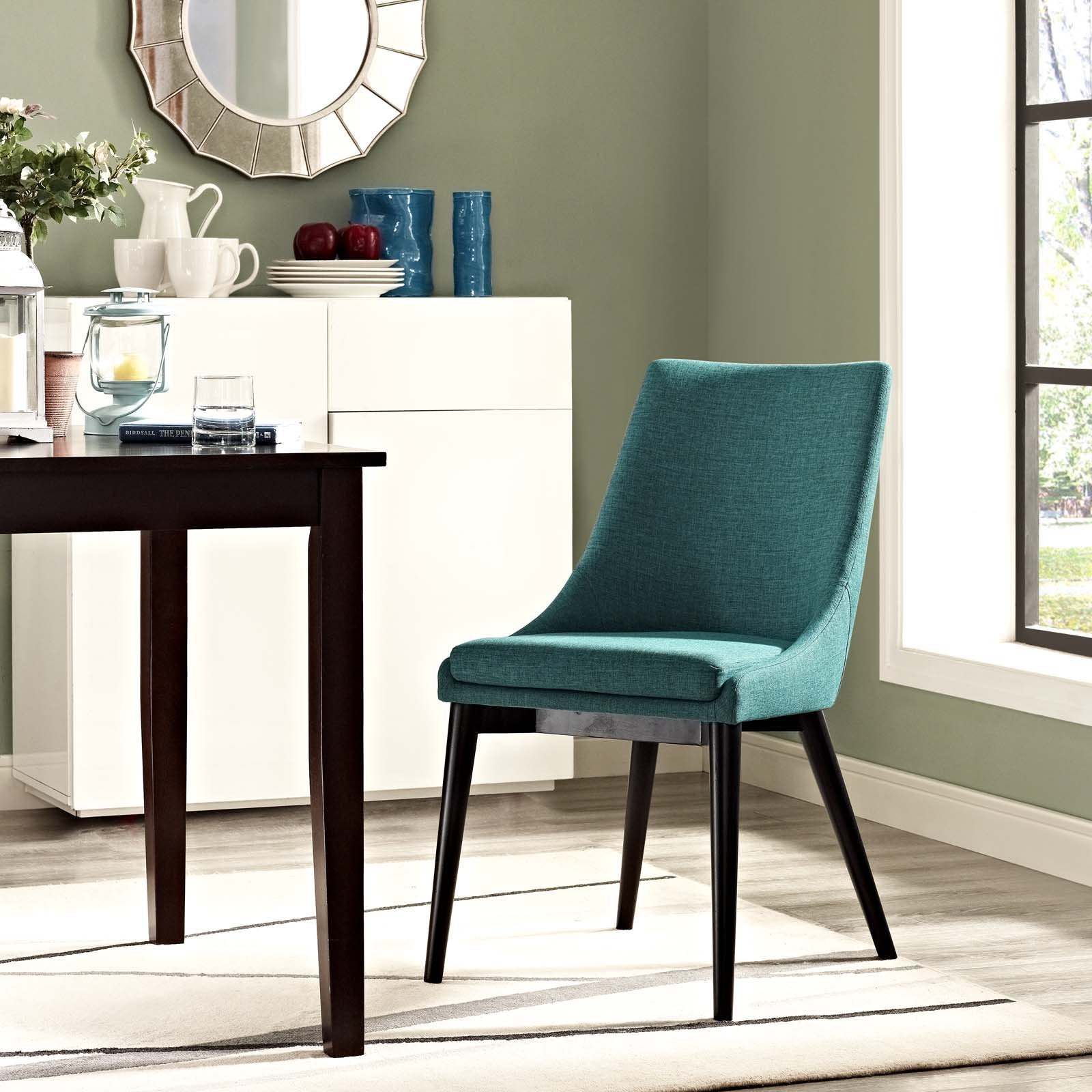 home office desk chairs | CasaFoyer Viscount Side Chair | Chic Design | Vibrant Energy | Plush Foam Padding | Polyester Upholstery | Black Wood Legs | Ideal for Modern Spaces | casafoyer.myshopify.com
