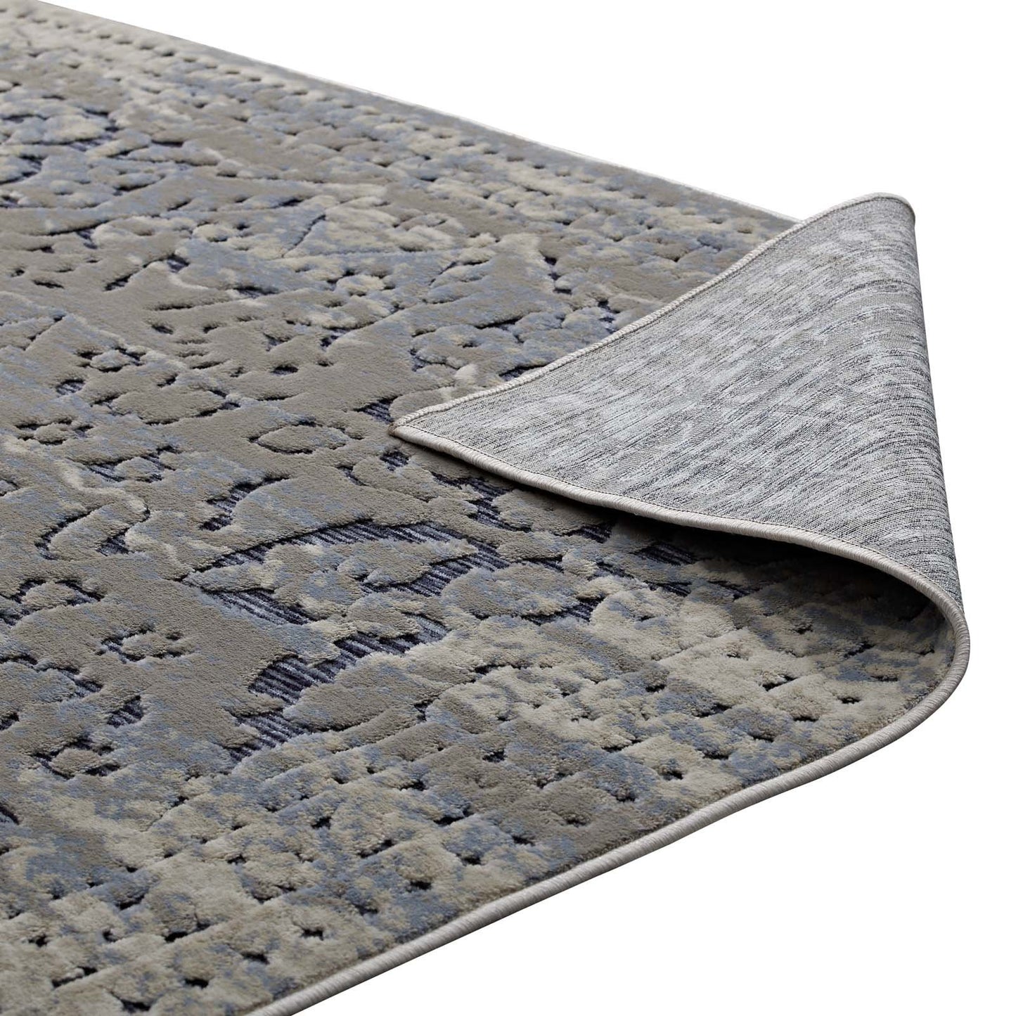 Carpet & Rugs | CasaFoyer Margarida Distressed Vintage Turkish Area Rug | Intricate Design | Durable Blend | Rubber Bottom | Versatile & Family-Friendly | 8x10 Blue/Cream | casafoyer.myshopify.com