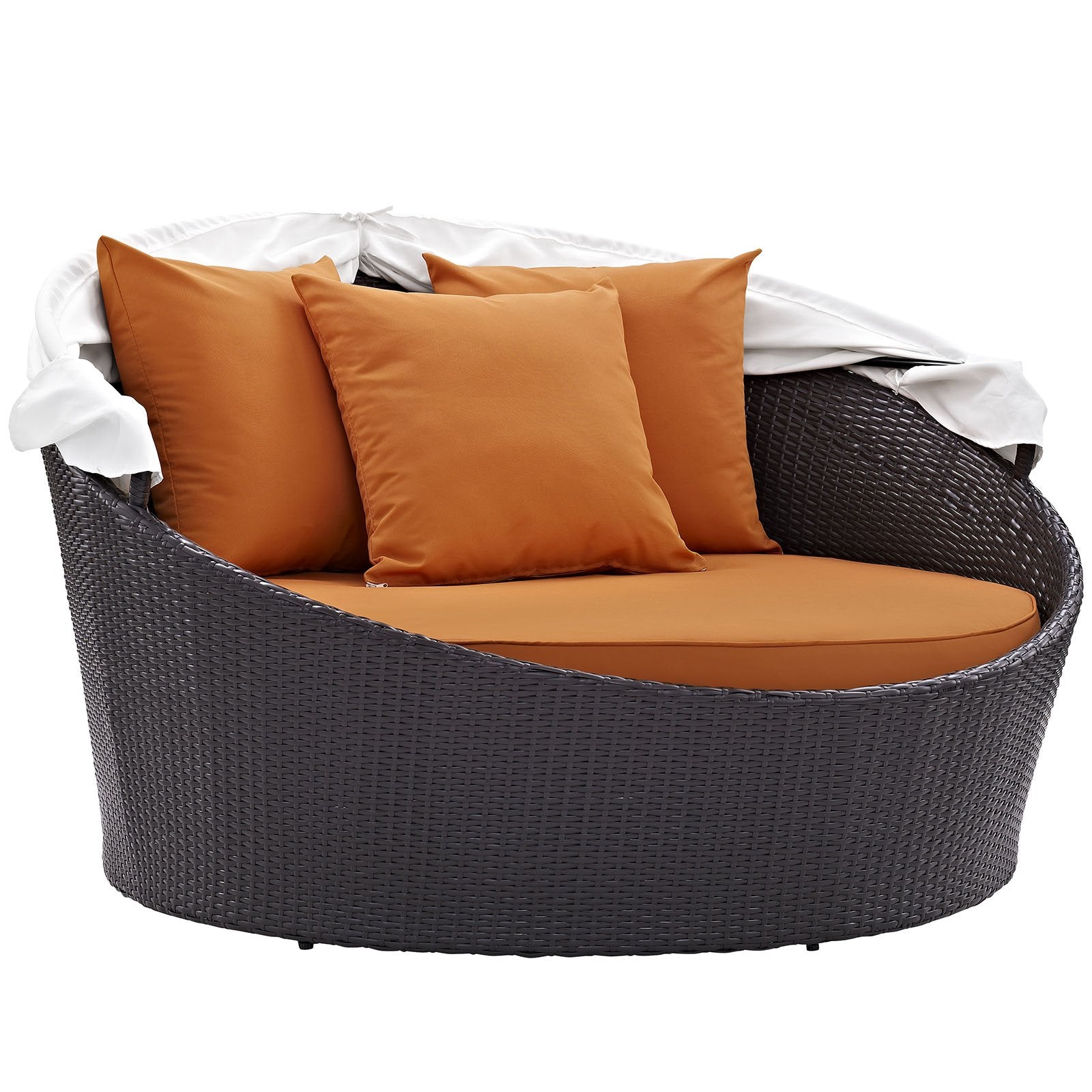 sofas | CasaFoyer Convene Outdoor Sectional | Patio Daybed with Canopy | Durable Rattan Weave | All-Weather Cushions | Ideal for Small Spaces & Balconies | casafoyer.myshopify.com