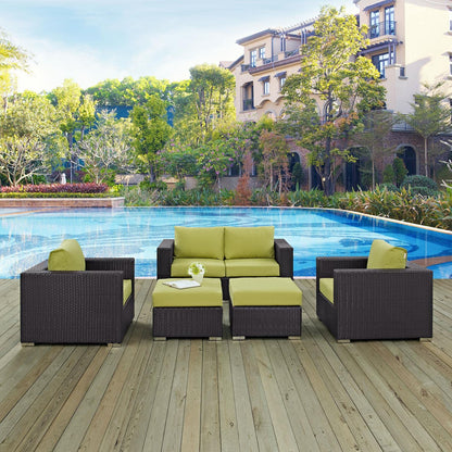 kitchen and dining room sets | CasaFoyer Convene Outdoor Sectional Set | Durable Rattan & Aluminum Frame | Weather-Resistant Cushions | Patio Sofa, Armchairs, Ottomans | casafoyer.myshopify.com