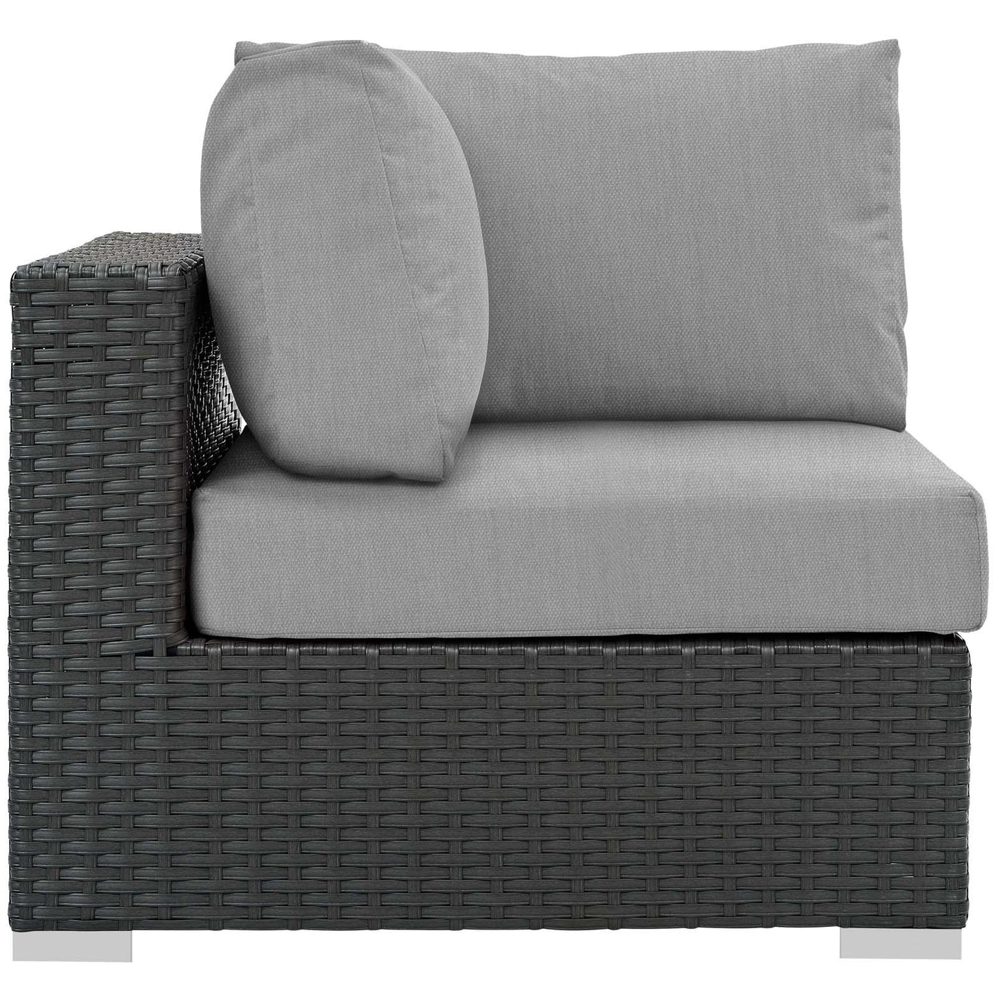 Patio Furniture Sets | Sojourn Outdoor Patio Corner Sofa Chair | Sturdy & Versatile Seating | Sunbrella Cushions | Synthetic Rattan Weave | UV Protection | Aluminum Frame | Ideal for Patio, Backyard, Poolside | casafoyer.myshopify.com