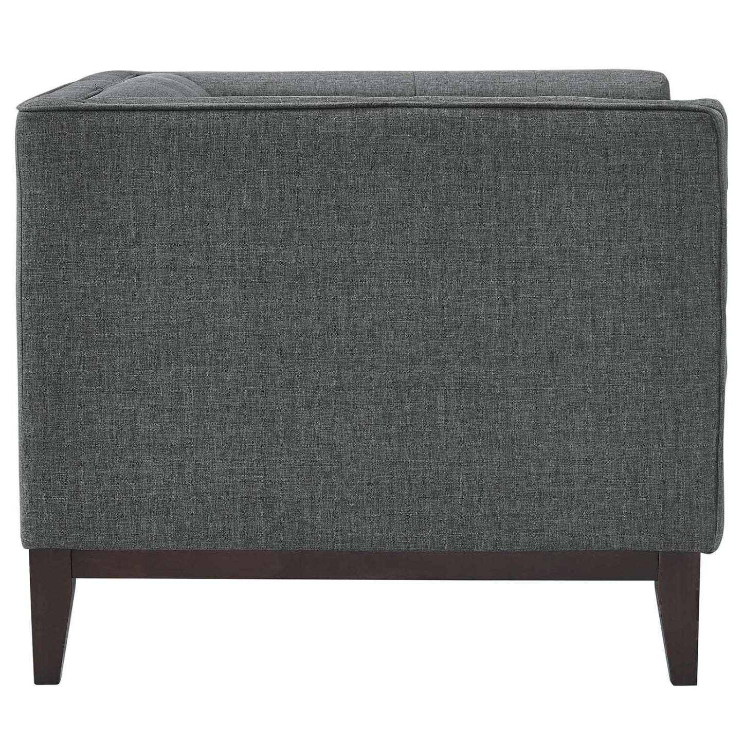 kitchen and dining room sets | CasaFoyer Serve Tufted Button Upholstered Living Room Set - Gray | Armchair & Sofa | Premium Polyester Upholstery | Plush Foam Cushioning | Walnut Stained Wood Legs | Timeless & Sophisticated Design | casafoyer.myshopify.com