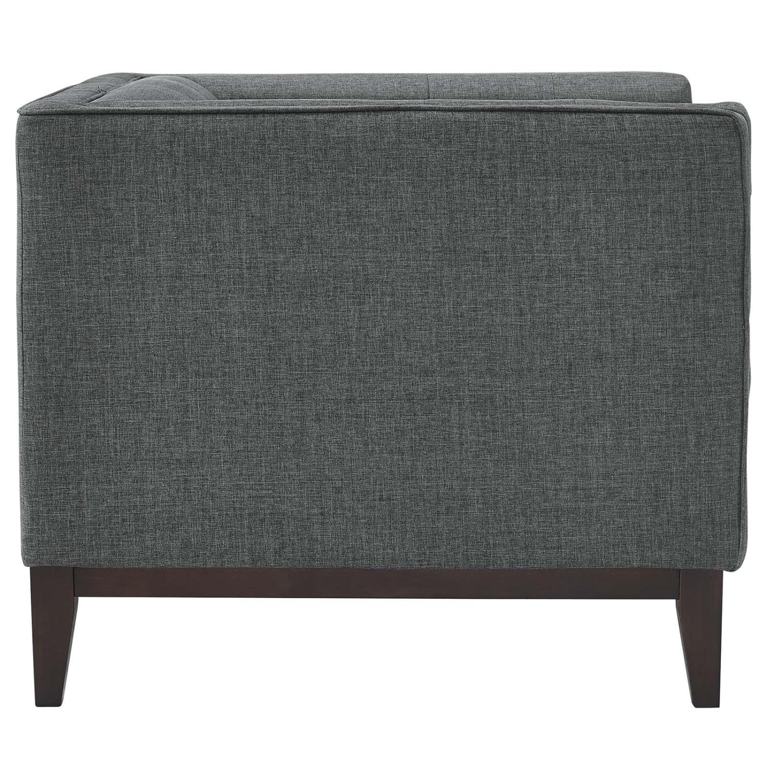 kitchen and dining room sets | CasaFoyer Serve Tufted Button Upholstered Living Room Set - Gray | Armchair & Sofa | Premium Polyester Upholstery | Plush Foam Cushioning | Walnut Stained Wood Legs | Timeless & Sophisticated Design | casafoyer.myshopify.com