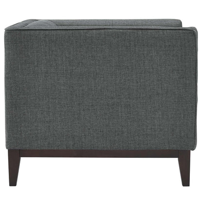 kitchen and dining room sets | CasaFoyer Serve Tufted Button Upholstered Living Room Set - Gray | Armchair & Sofa | Premium Polyester Upholstery | Plush Foam Cushioning | Walnut Stained Wood Legs | Timeless & Sophisticated Design | casafoyer.myshopify.com