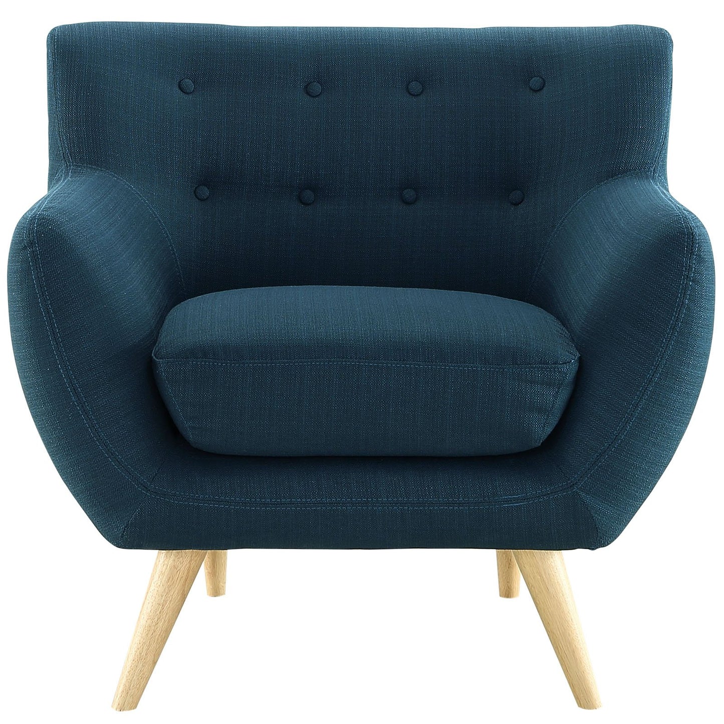 Chair | Remark Armchair | Elegant & Sophisticated Plush Armchair | Dual Cushion Design | Mid-Century Aesthetics | Azure | casafoyer.myshopify.com