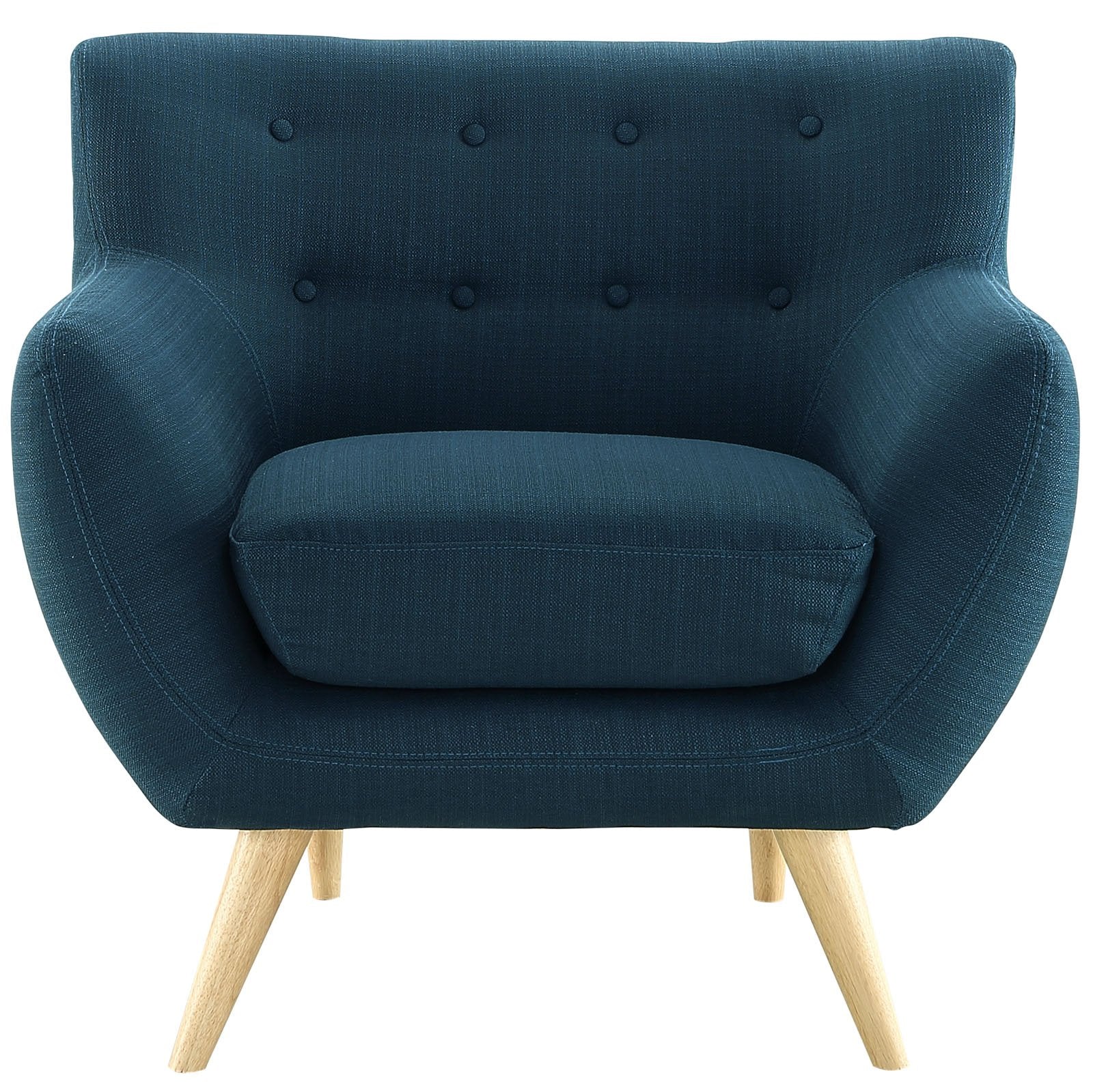 Chair | Remark Armchair | Elegant & Sophisticated Plush Armchair | Dual Cushion Design | Mid-Century Aesthetics | Azure | casafoyer.myshopify.com