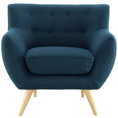 Chair | Remark Armchair | Elegant & Sophisticated Plush Armchair | Dual Cushion Design | Mid-Century Aesthetics | Azure | casafoyer.myshopify.com