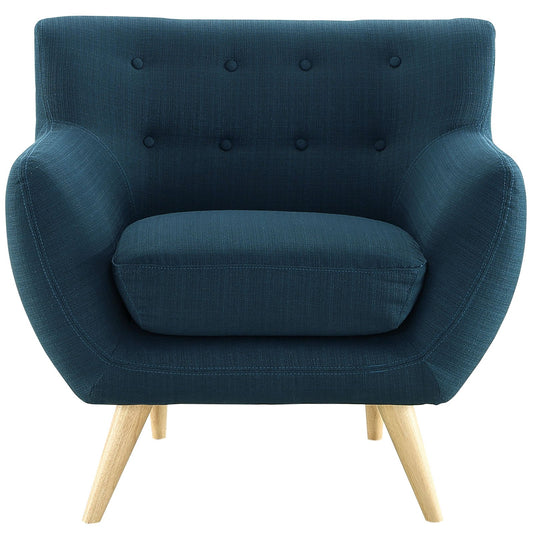 Chair | Remark Armchair | Elegant & Sophisticated Plush Armchair | Dual Cushion Design | Mid-Century Aesthetics | Azure | casafoyer.myshopify.com