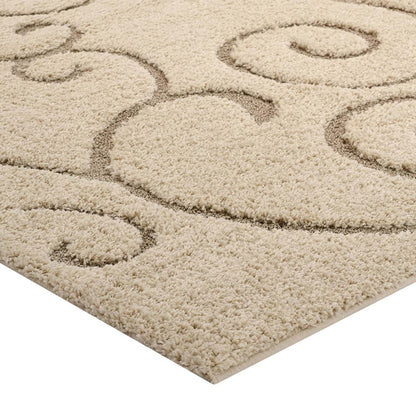 Carpet & Rugs | CasaFoyer Burgeon Scrolling Vine 5x8 Shag Area Rug | Modern Design | Durable Polypropylene | Jute Backing | Stain-Resistant | Easy to Clean | Ideal for Various Rooms | casafoyer.myshopify.com