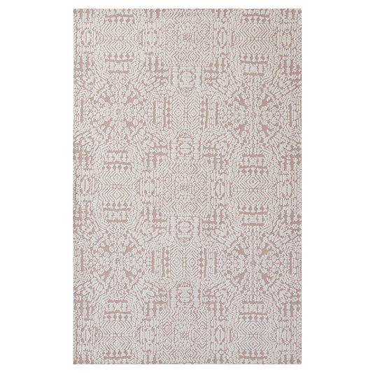 Carpet & Rugs | CasaFoyer Javiera Contemporary Moroccan Area Rug | Plush, Stain Resistant, Easy to Maintain | 8x10 Ivory & Cameo Rose | casafoyer.myshopify.com