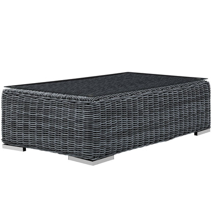 Patio Furniture Sets | Summon Outdoor Patio Coffee Table | Ultimate Comfort & Quality | Durable UV-Resistant Rattan Weave | Powder-Coated Aluminum Frame | Sleek Contemporary Design | Ideal for Patio, Backyard, Poolside Gathering | casafoyer.myshopify.com
