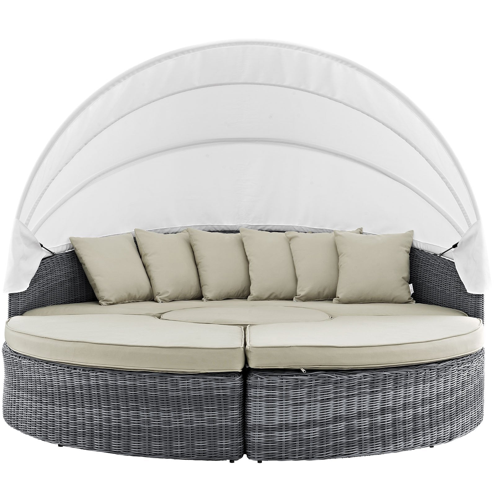 executive chairs | CasaFoyer Summon Outdoor Patio Sectional Daybed | Retractable Canopy | Antique Canvas Beige | casafoyer.myshopify.com