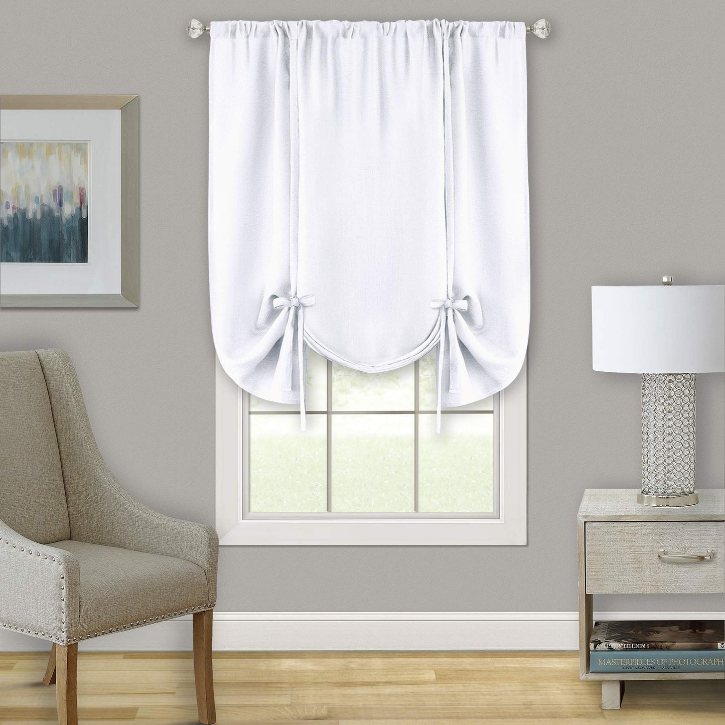 solar panels | CasaFoyer Darcy Window Curtain Tie Up Shade | Polyester Fabric | Ground Texture | Easy Installation | Compatible with 1 Rod | Machine Washable | White | casafoyer.myshopify.com