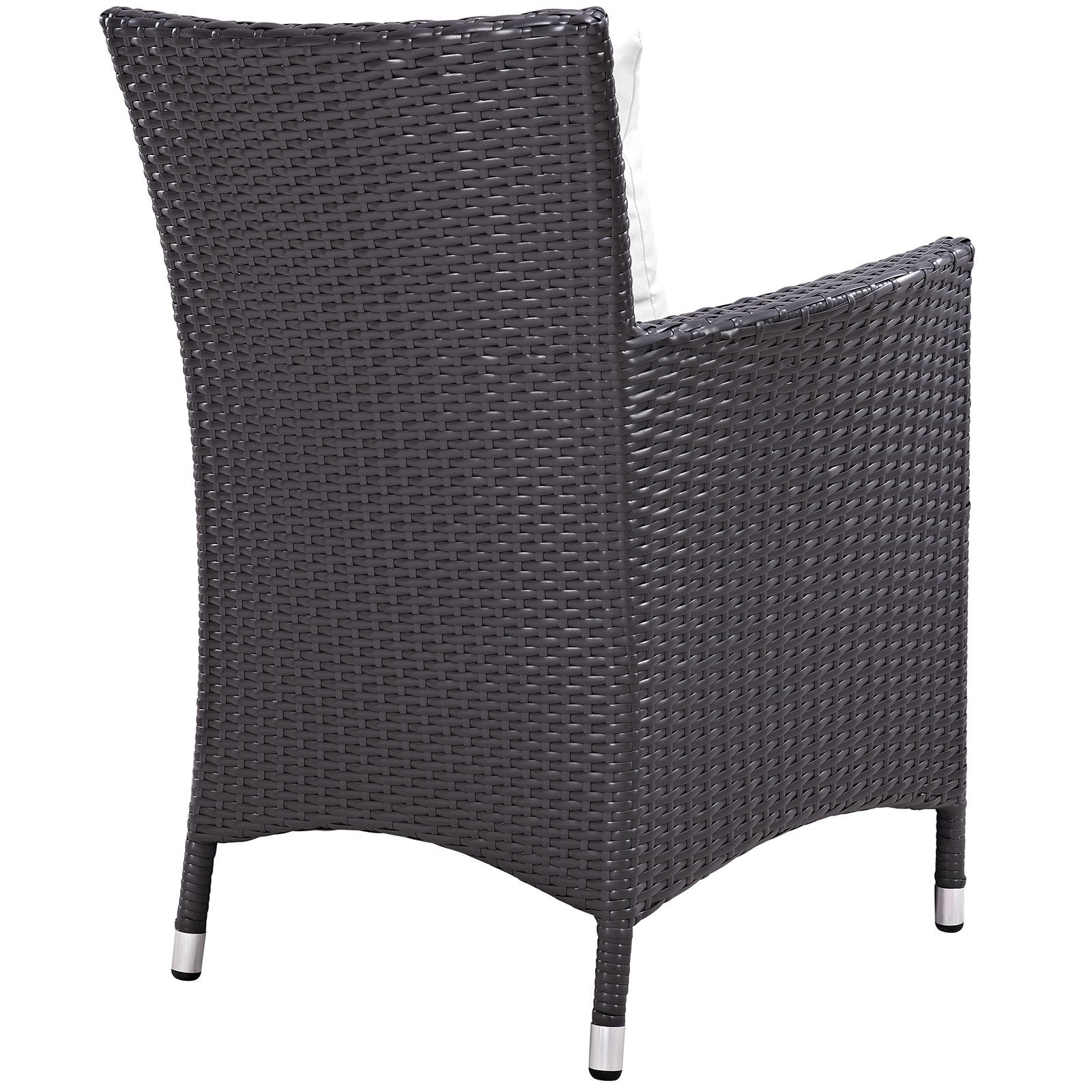 Patio Furniture Sets | Convene Outdoor Sectional Dining Armchair | Weather-Resistant Cushions | Synthetic Rattan Weave | Aluminum Frame | Patio, Backyard, Pool | casafoyer.myshopify.com