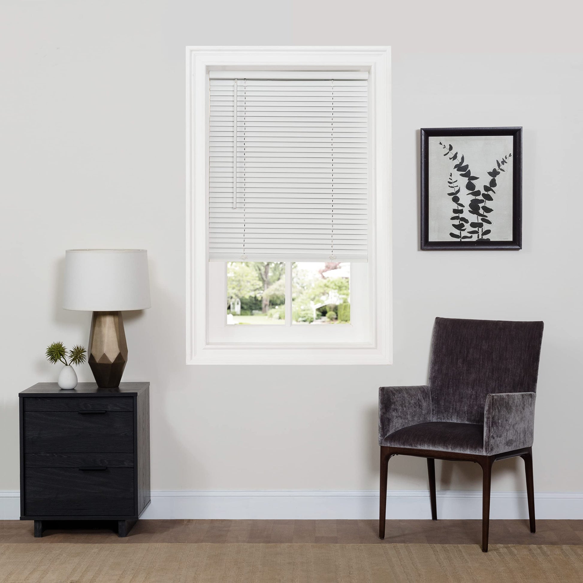 window treatment horizontal blinds | CasaFoyer Cordless GII Deluxe Sundown 1 Blind | Room Darkening | PVC | Child & Pet Safe | Easy Installation | 27x64 White | casafoyer.myshopify.com