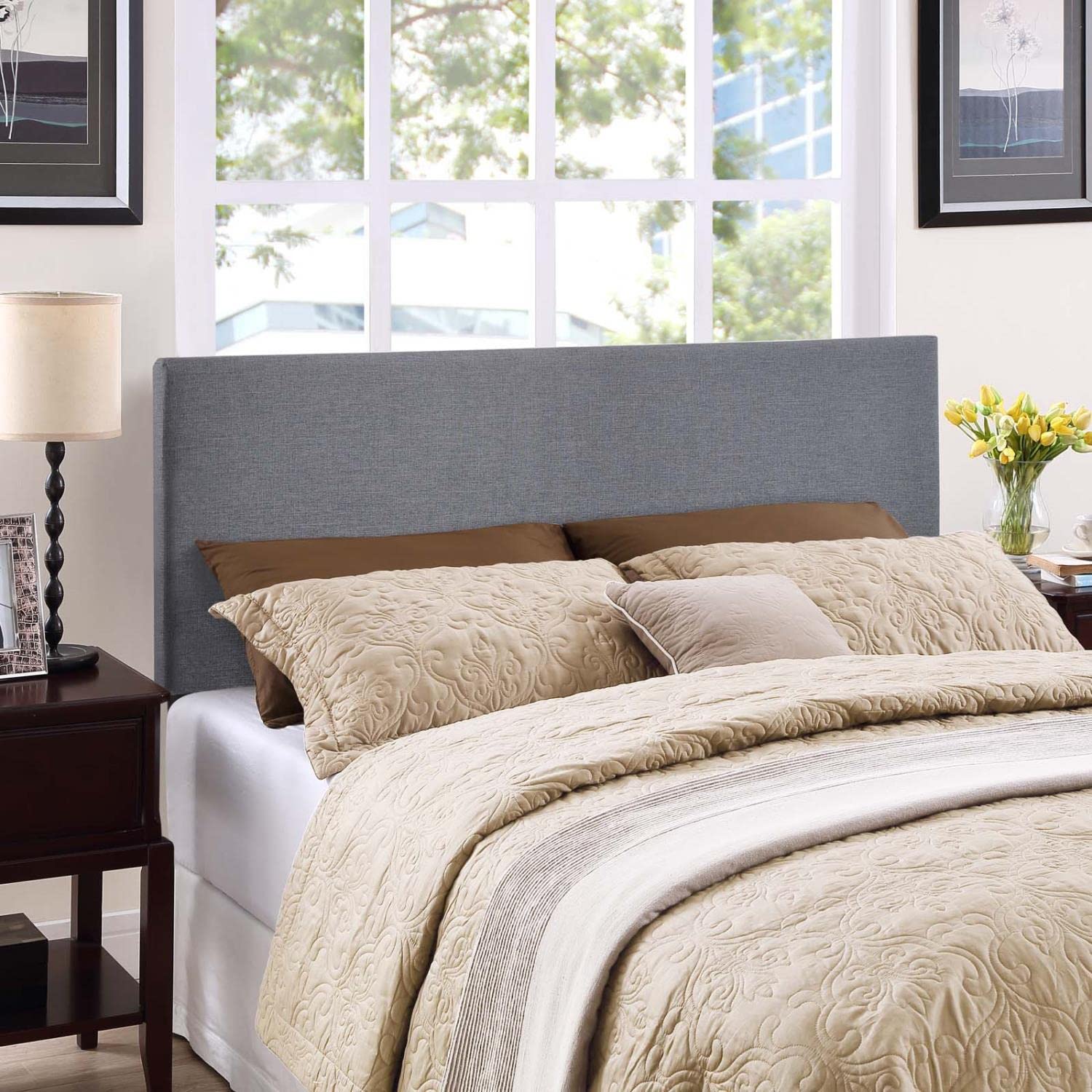 headboards | CasaFoyer  Region Linen Fabric Upholstered Queen Headboard | Spacious & Stylish Upgrade for Your Bed | casafoyer.myshopify.com