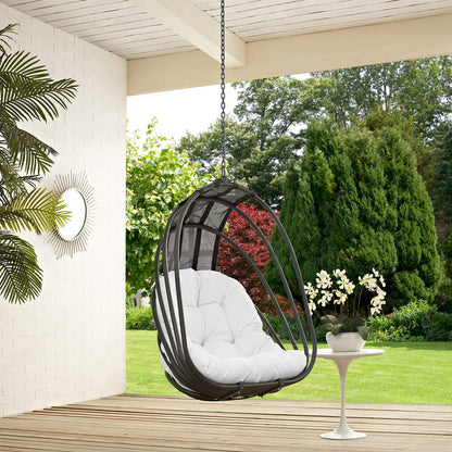 porch swings | Ergode Whisk Outdoor Patio Hanging Swing Chair | Adjustable Chain | Weather-Resistant Cushion | UV Protection | Sun Shade | casafoyer.myshopify.com