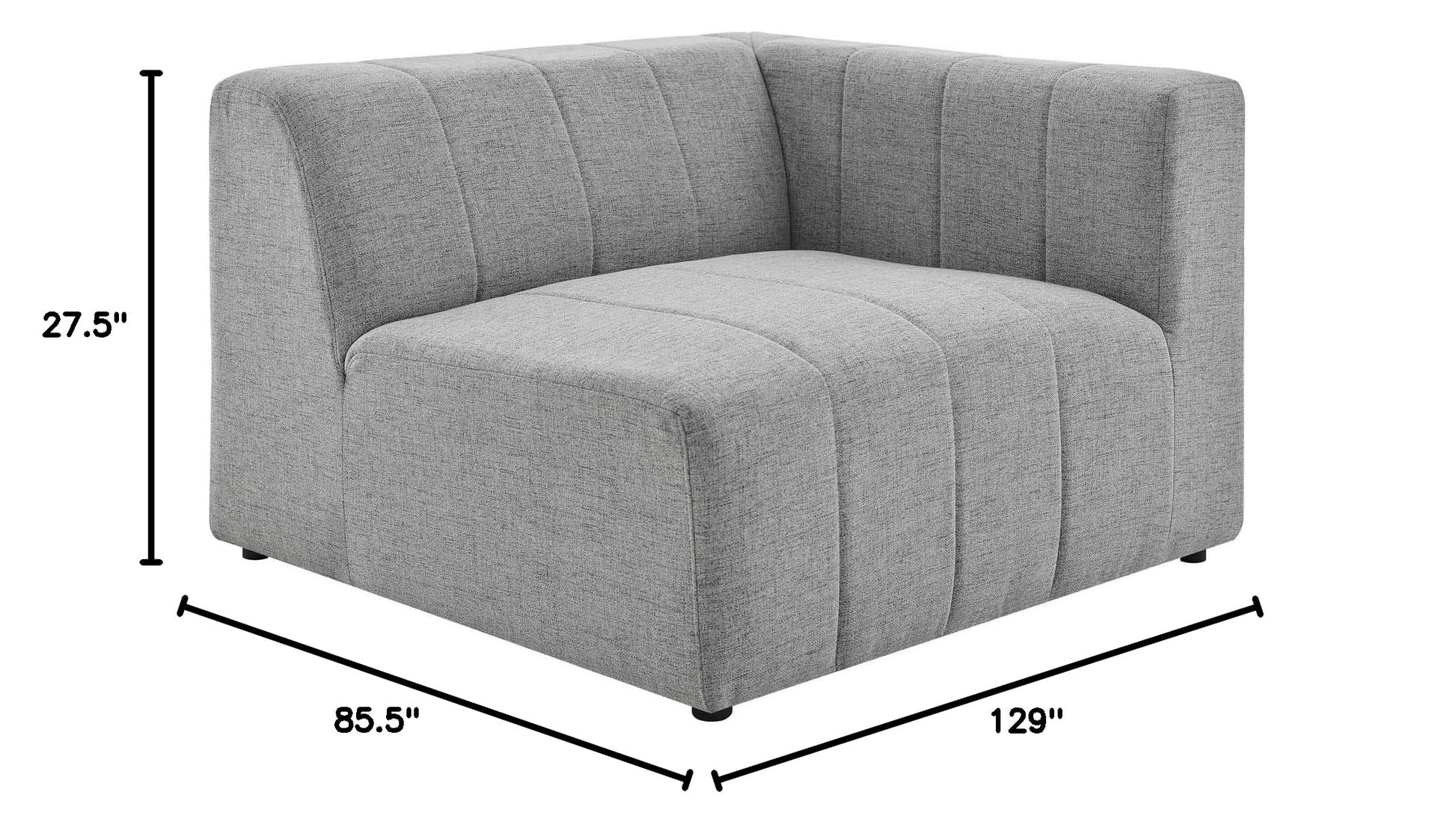 sofas | CasaFoyer Bartlett Upholstered Fabric 4-Piece Sectional Sofa | Ultimate Comfort & Relaxation | Retro Modern Style | Dense Foam Padding | Solid Wood Frame | Light Gray | casafoyer.myshopify.com