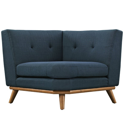 sofas | Engage Corner Sofa Set | Ultimate Lounging Experience | Plush Cushions | Tufted Buttons | Sturdy Frame | Azure | casafoyer.myshopify.com