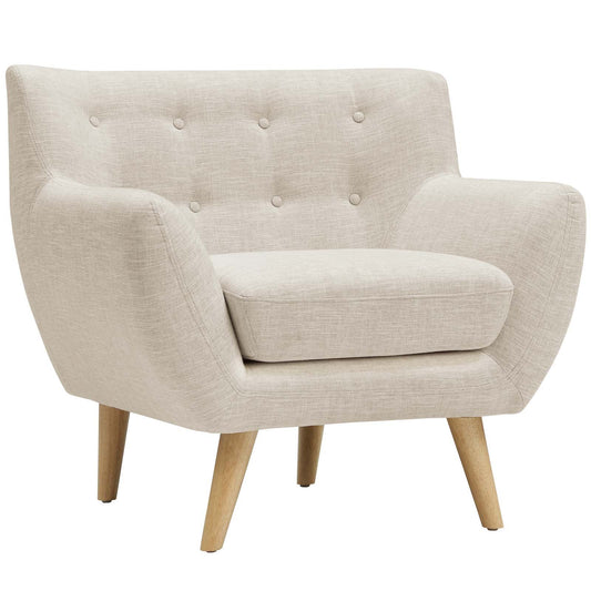 home office desk chairs | CasaFoyer Wholesale | Luxurious Dual Cushion Armchair | Solid Wood Legs | Elegant Mid-Century Design | Polyester Upholstery | Remark Armchair | casafoyer.myshopify.com