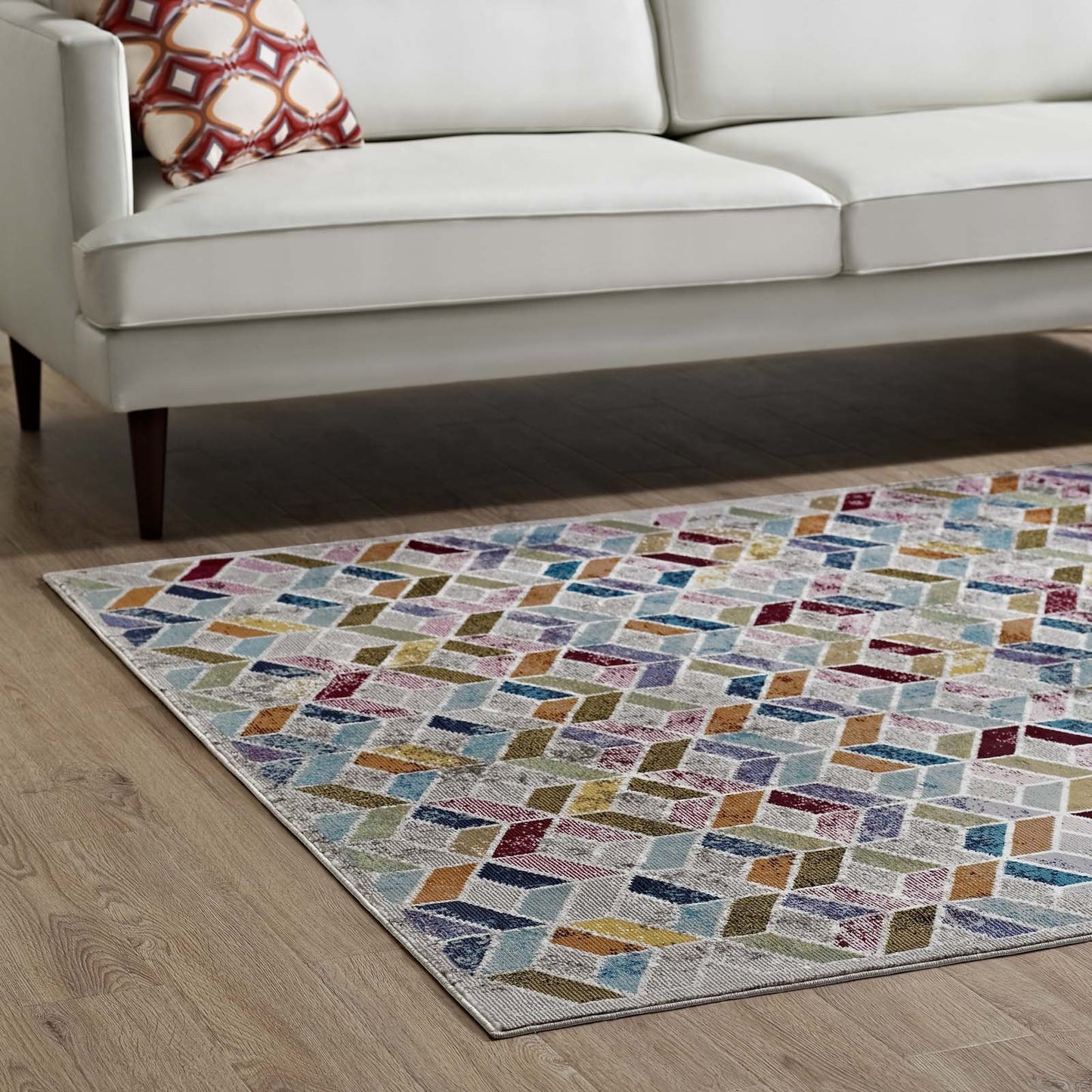 Carpet & Rugs | CasaFoyer Laleh Geometric Mosaic Area Rug | Modern Design | Durable Polypropylene | Non-Shedding | Stain-Resistant | 4x6 Size | casafoyer.myshopify.com