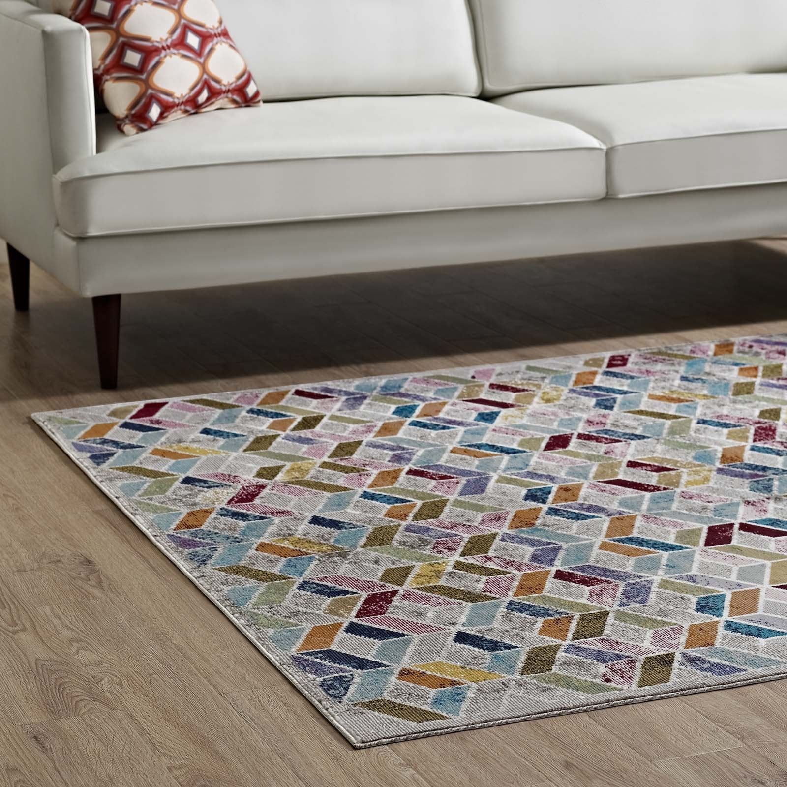 Carpet & Rugs | CasaFoyer Laleh Geometric Mosaic Area Rug | Modern Design | Durable Polypropylene | Non-Shedding | Stain-Resistant | 4x6 Size | casafoyer.myshopify.com
