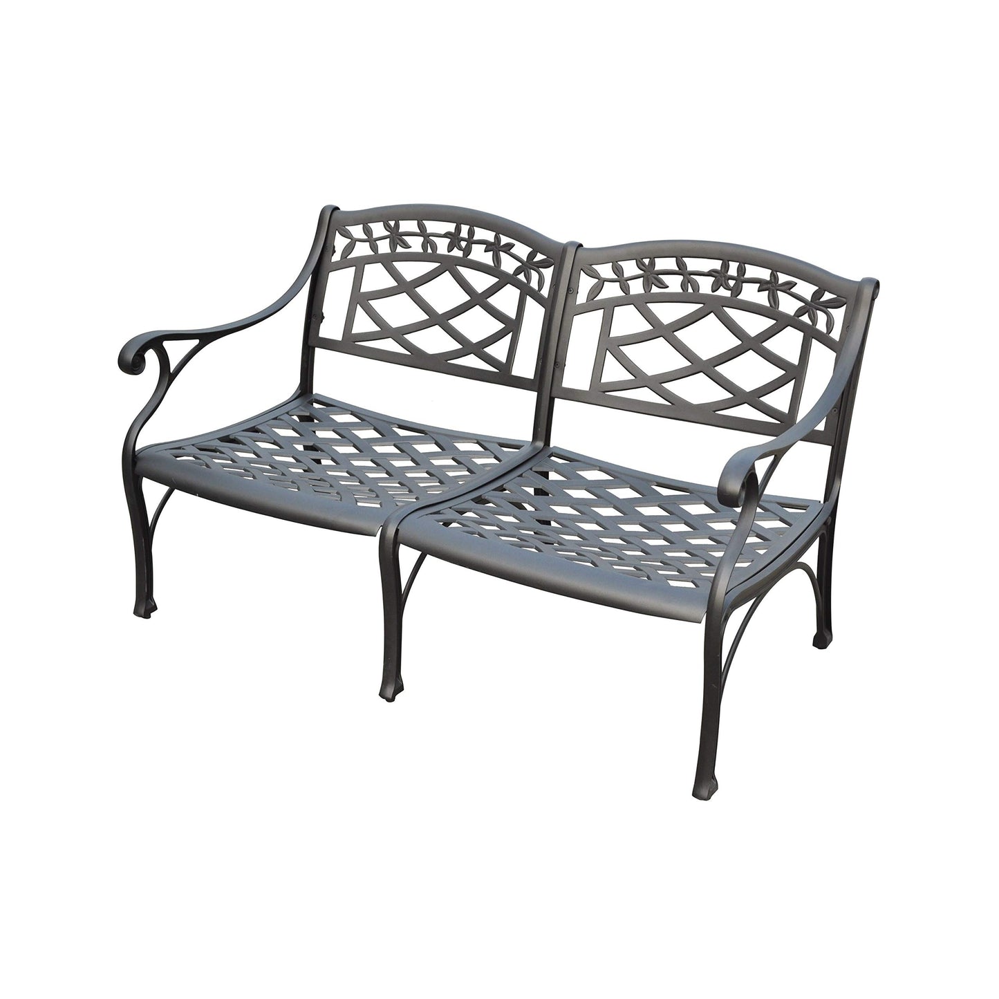 Patio Furniture Sets | Heavy-Duty Aluminum Outdoor Seating Set | Loveseat & 2 Club Chairs | Charcoal Black Finish | casafoyer.myshopify.com