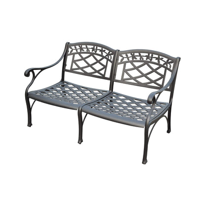 Patio Furniture Sets | Heavy-Duty Aluminum Outdoor Seating Set | Loveseat & 2 Club Chairs | Charcoal Black Finish | casafoyer.myshopify.com