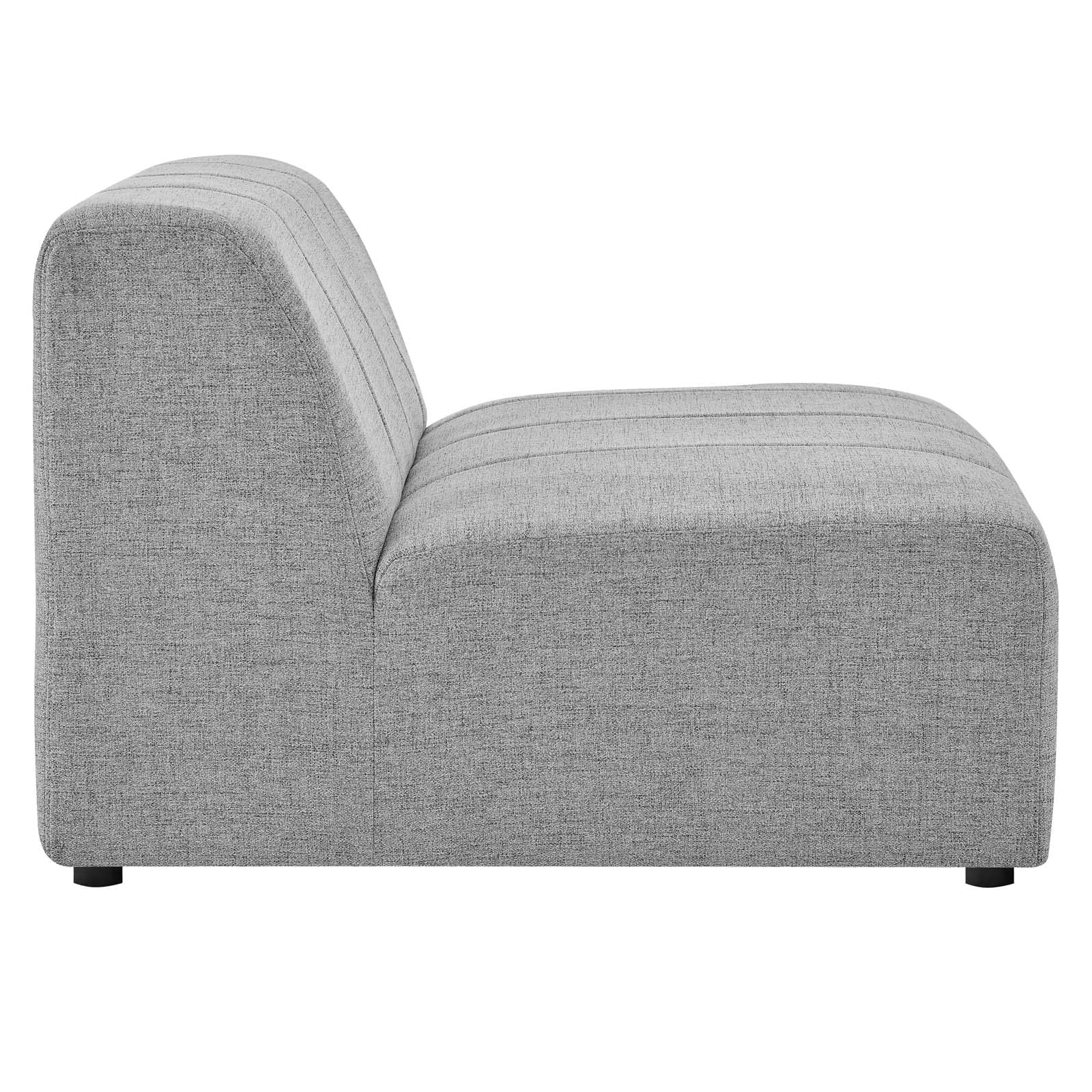 sofas | CasaFoyer Bartlett Upholstered Fabric Armless Chair | Retro Modern Style | Channel Tufting | Dense Foam Padding | Solid Wood Frame | Non-Marking Foot Caps | casafoyer.myshopify.com