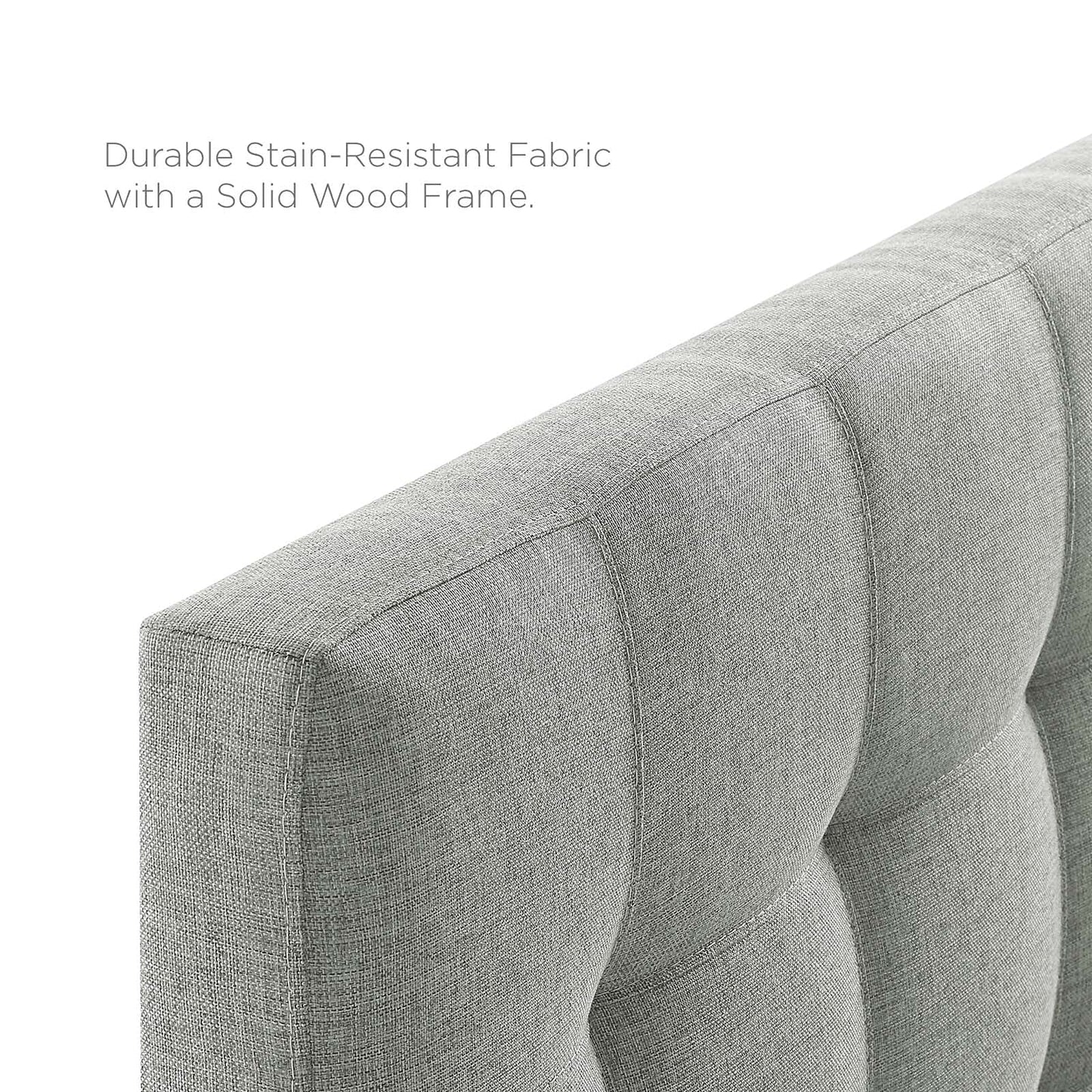 headboards | CasaFoyer  Lily King Upholstered Linen Fabric Tufted Headboard | Elegant Design | Durable Construction | Gray | casafoyer.myshopify.com