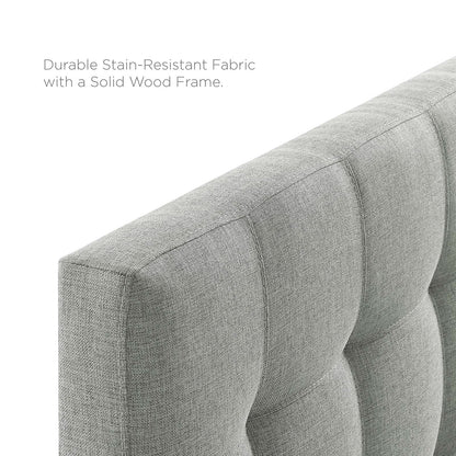 headboards | CasaFoyer  Lily Full Upholstered Linen Fabric Tufted Headboard | Elegant & Durable Gray | Complete Bedroom Decor Solution | casafoyer.myshopify.com