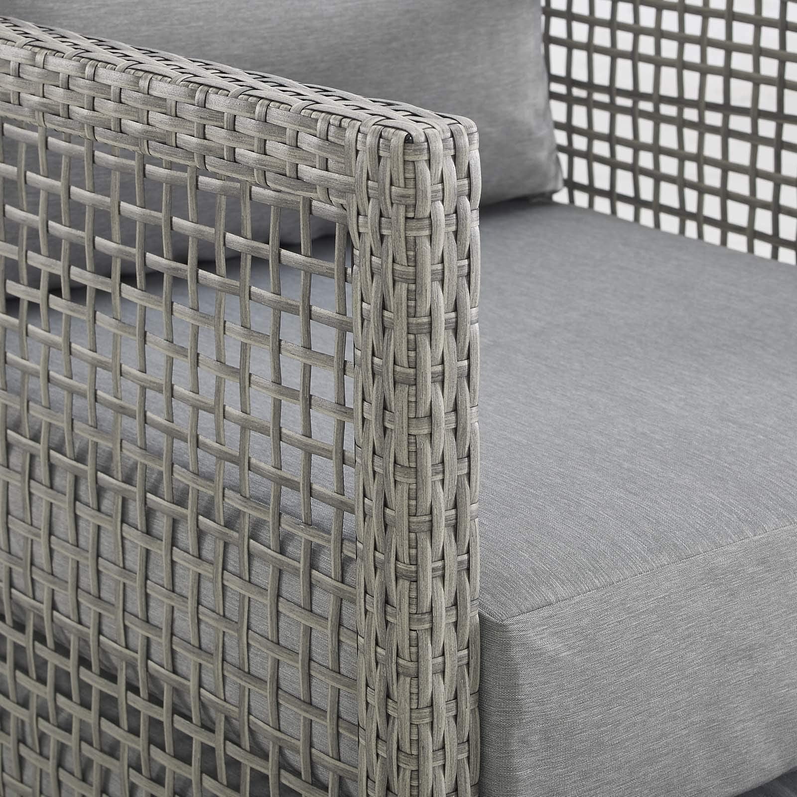 kitchen and dining room sets | CasaFoyer Aura Outdoor Patio Collection | Gray Gray Wicker Rattan Set | Armchair & Side Tables | All-Weather Fabric Cushions | Comfortable & Durable | Perfect for Patio, Backyard, Poolside | casafoyer.myshopify.com