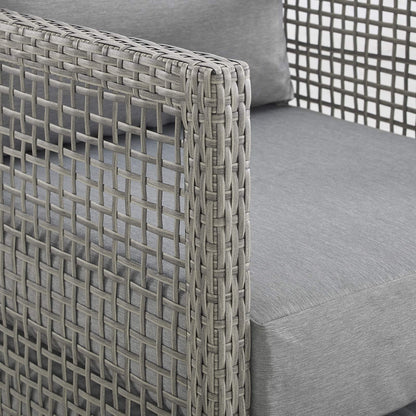 kitchen and dining room sets | CasaFoyer Aura Outdoor Patio Collection | Gray Gray Wicker Rattan Set | Armchair & Side Tables | All-Weather Fabric Cushions | Comfortable & Durable | Perfect for Patio, Backyard, Poolside | casafoyer.myshopify.com