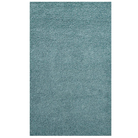 area rugs | CasaFoyer Enyssa Solid Shag Area Rug | Durable Polypropylene Construction | Non-Shedding | Stain Resistant | 8x10 Aqua Blue and Ivory | Ideal for Home Decor | casafoyer.myshopify.com
