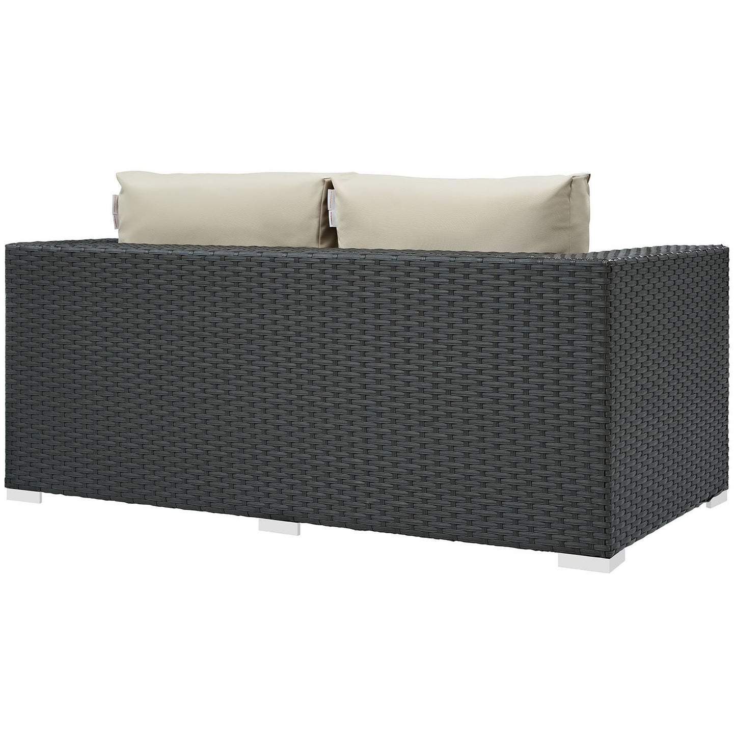 Patio Furniture Sets | Sojourn Outdoor Patio Loveseat | Sunbrella Cushions | Synthetic Rattan | UV Protection | Aluminum Frame | Ideal for Patio, Backyard, Poolside | casafoyer.myshopify.com