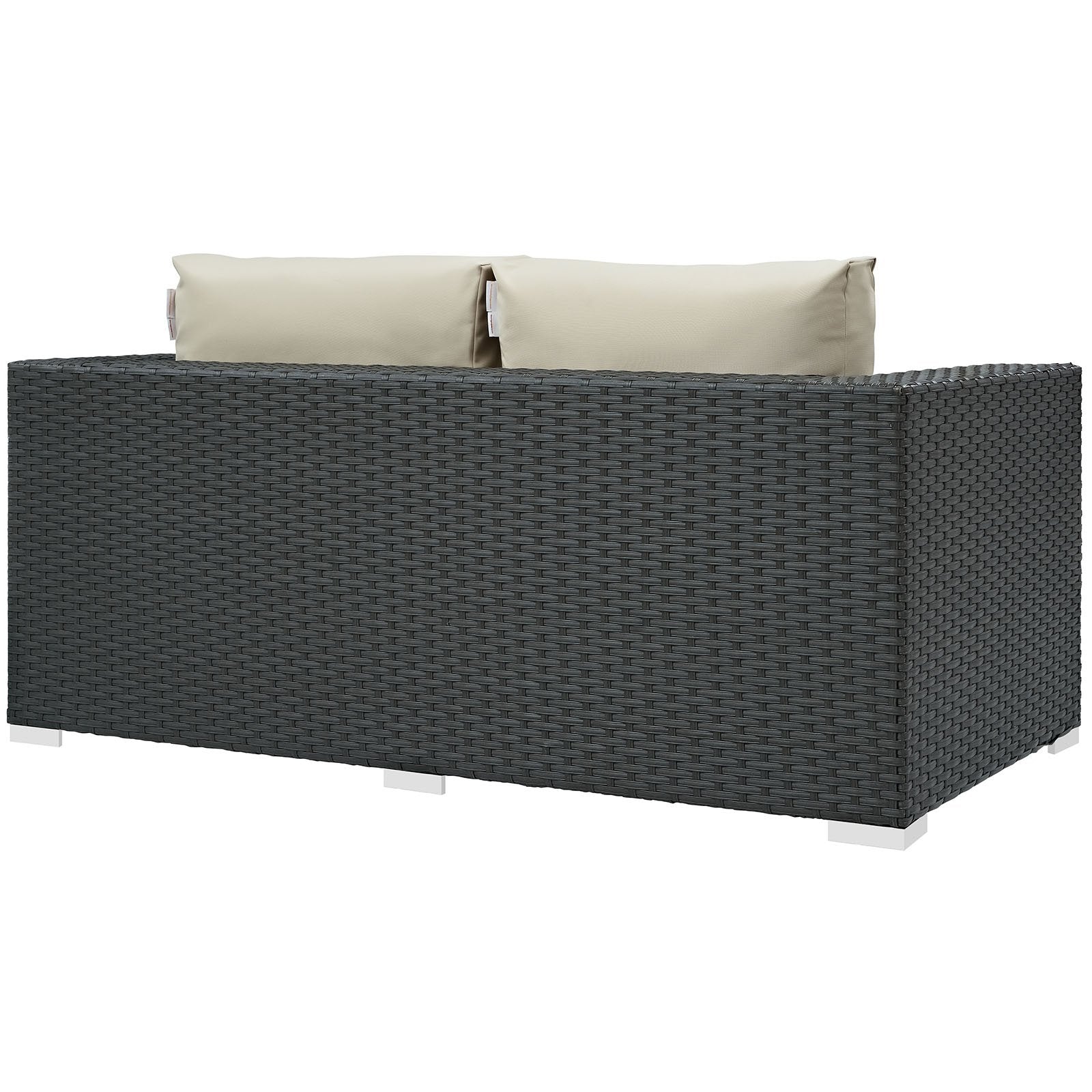Patio Furniture Sets | Sojourn Outdoor Patio Loveseat | Sunbrella Cushions | Synthetic Rattan | UV Protection | Aluminum Frame | Ideal for Patio, Backyard, Poolside | casafoyer.myshopify.com