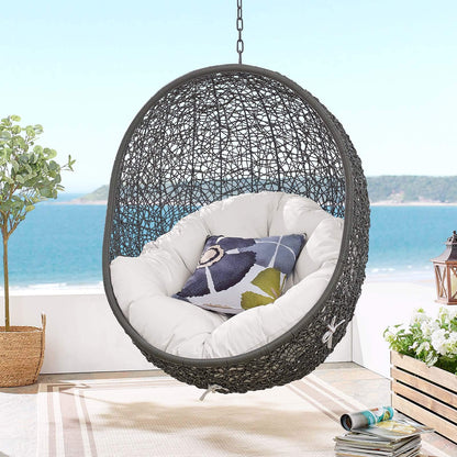 porch swings | Ergode Hide Outdoor Patio Swing Chair | Exotic Island Tranquility | Synthetic Rattan Weave | Sunbrella Cushion | Powder-Coated Steel Frame | Adjustable Chain | Weather Resistant | Indoor/Outdoor Lounge | casafoyer.myshopify.com