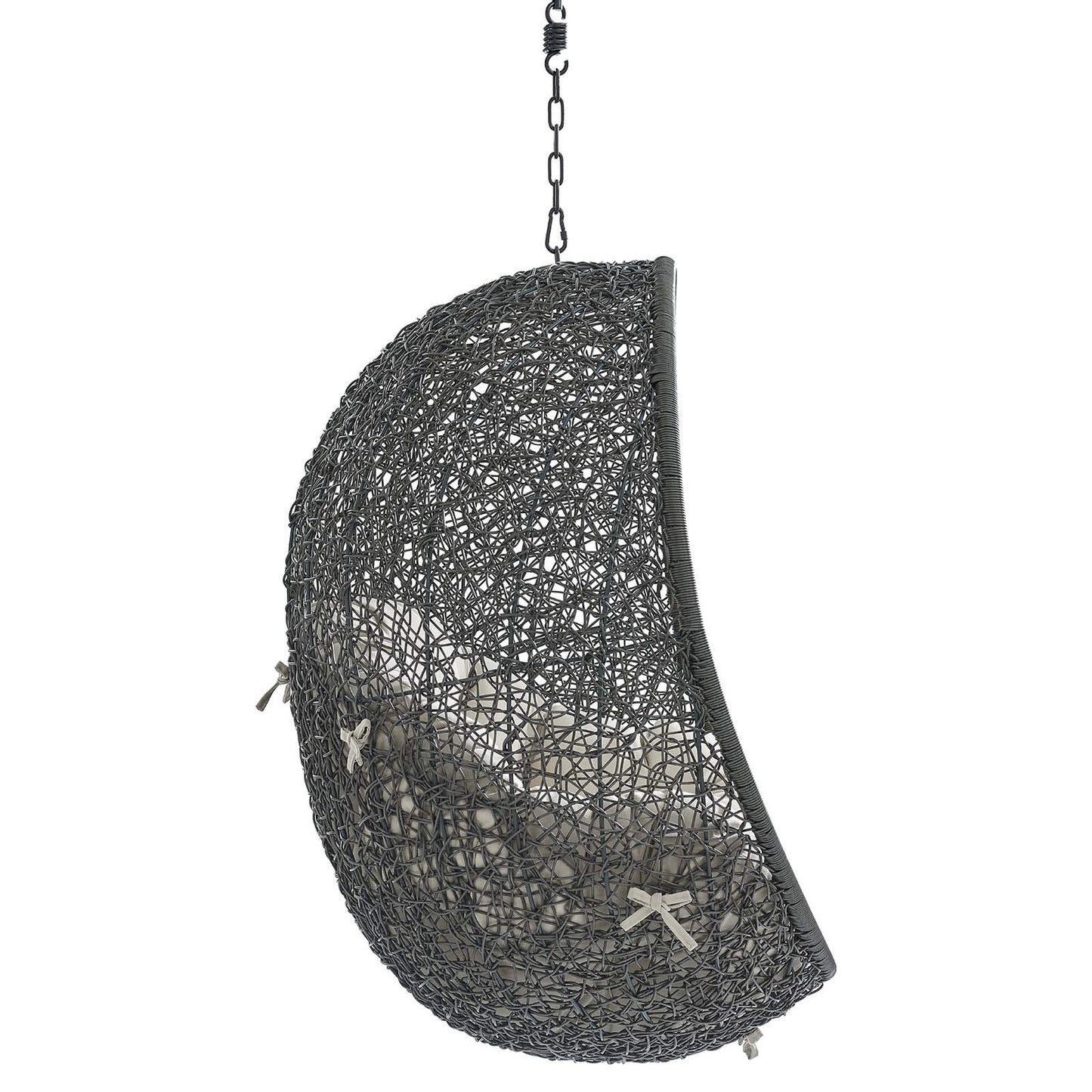 porch swings | Ergode Hide Outdoor Patio Swing Chair | Exotic Island Tranquility | Synthetic Rattan Weave | Sunbrella Cushion | Powder-Coated Steel Frame | Adjustable Chain | Weather Resistant | UV Protection | Gray Beige | casafoyer.myshopify.com