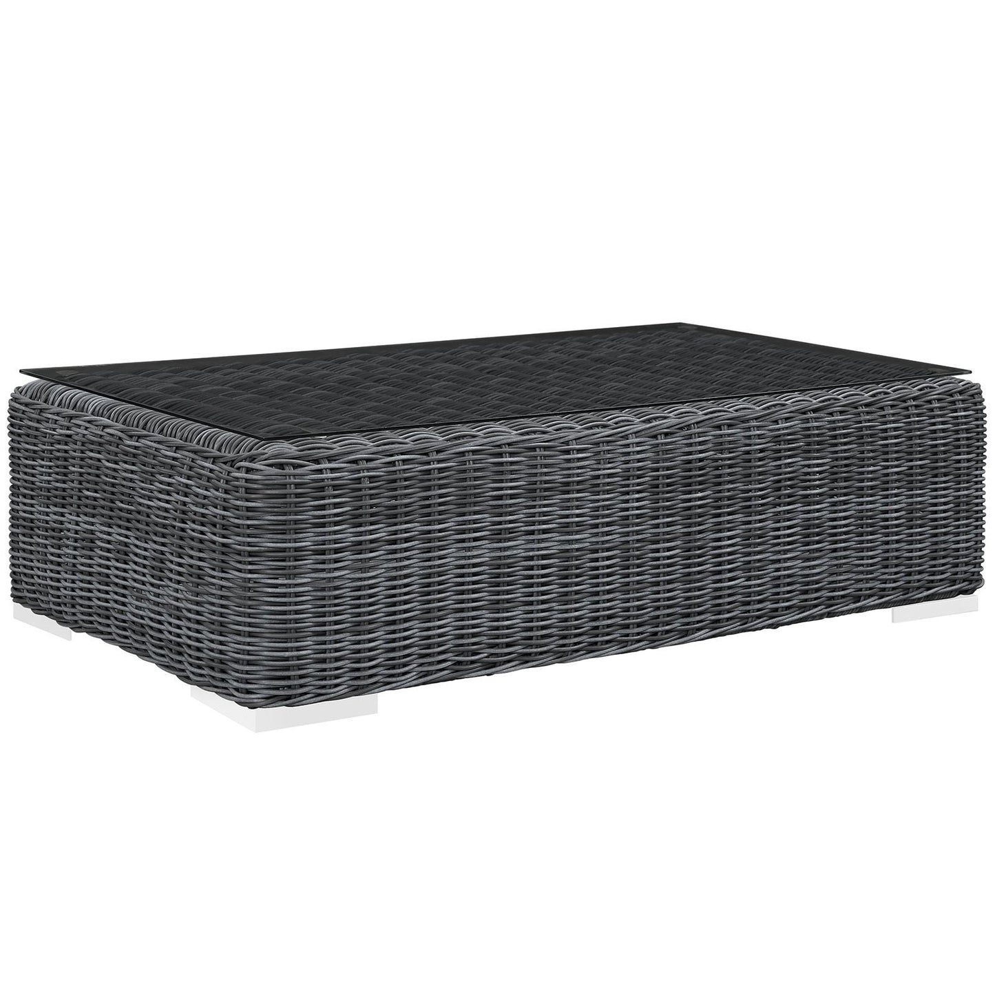 Patio Furniture Sets | Summon Outdoor Patio Coffee Table | Ultimate Comfort & Quality | Durable UV-Resistant Rattan Weave | Powder-Coated Aluminum Frame | Sleek Contemporary Design | Ideal for Patio, Backyard, Poolside Gathering | casafoyer.myshopify.com