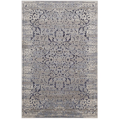 Carpet & Rugs | CasaFoyer Margarida Distressed Vintage Turkish Area Rug | Intricate Design | Durable Blend | Rubber Bottom | Versatile & Family-Friendly | 8x10 Blue/Cream | casafoyer.myshopify.com